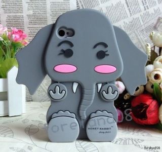 iphone *Animal* 3D Grey Tiny Baby Elephant Soft Back Case/Cover for 