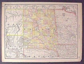 DAKOTA in 1886 VINTAGE ~ INDIAN RESERVATIONS & FORTS ~ PRE  STATE 