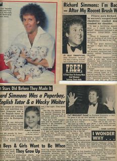   Simmons collectibles 17 clippings 1985 1990 rare archive; Deal A Meal