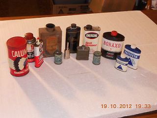 COLLECTION OF OLD VINTAGE ADVERTISING TIN CONTAINERS 20 MULE TEAM 