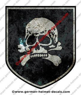 Newly listed Pre aged WWII German helmet decals   Totenkopf decal for 