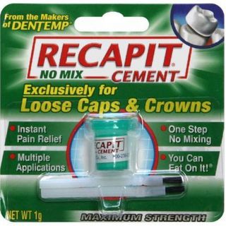 Recapit Dental Repair Cement For Loose Caps   Kit