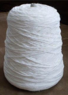 Newly listed White Machine Knitting Yarn Cone Made In USA 840 Yards