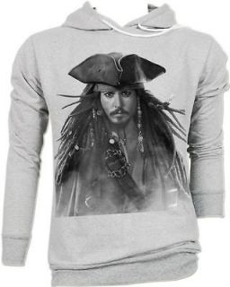 Johnny Depp Jack Sparrow Pirate Indie Funky Vintage Grays HOODIE 