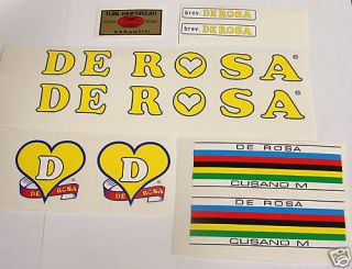 De Rosa Derosa late 60s early 70s decals vintage