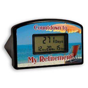 Countdown to My Retirement Desktop Clock Timer Beach Design Novelty 
