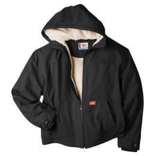 0RBK XL Dickies Extra Large Rinsed Black Duck Sherpa Lined Hooded 