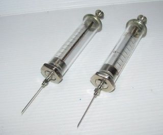 Old Medical Instruments  Glass Syringe 2x20ml