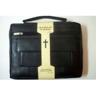 XXL Hand Crafted Leather Bible Cover   Black