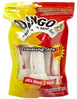 Dingo Brand Meat in the Middle Dog Bone Treats Value Pack Large 3pk