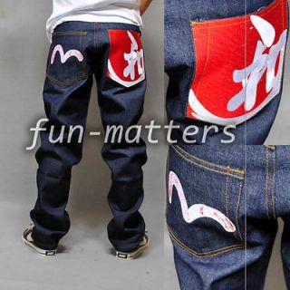 HipHop B BOY Street Dance World Embroidery Pants Jeans Casual 