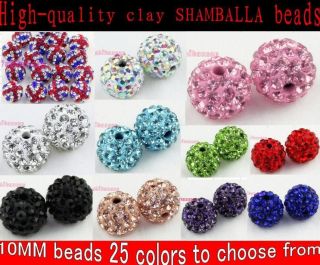 10MM Premium Quality Clay Crystal Disco Ball Beads Shamballa Bracelets 