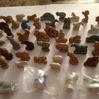 Lot of 52 WADE WHIMSY WHIMSIES FIGURINES ENGLAND PORCELAIN TEA Animals 