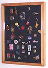 Lapel Pin patches Medal Display Case Shadow Box Cabinet with glass 