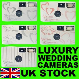 10 PACK DISPOSABLE PARTY RECEPTION WEDDING FLASH CAMERAS HEARTS 