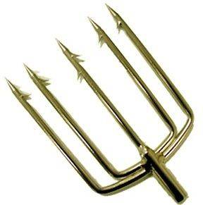 Prong Trident Spear Tip, 6mm Cad Plated