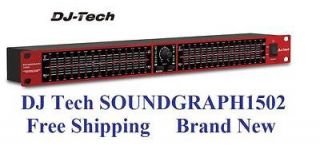DJ Tech Jammin Pro SOUNDGRAPH 1502 2 Channel 15 Band Graphic Equalizer 