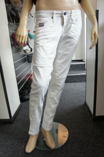 SIZE 12 (Waist 30/L34) Gorgeous G STAR RAW White Skinny Jeans RRP £ 