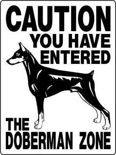 DOBERMAN Guard Dog Aluminum Sign Dogs Vinyl Decal 2195