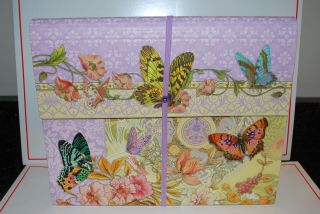 NEW PUNCH STUDIO VIOLET PURPLE BUTTERFLY EXPANDABLE ACCORDION FILE 