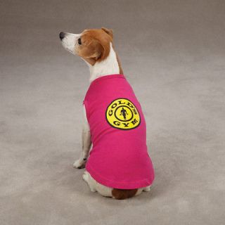 DOG CLOTHES~GOLDS GYM Tank Tops for Dogs Body Builder Athlete PINK 
