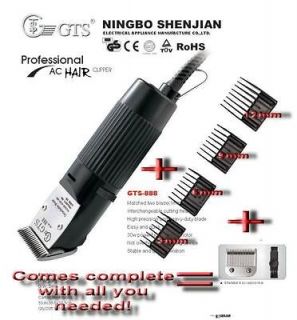 CLIPPERS ELECTRIC/ PET CAT DOG CLIPPER +2 BLADES+4 COMBS GTS 888
