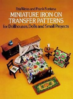 Miniature Iron On Transfer Patterns for Dollhouses, Dolls and Small 
