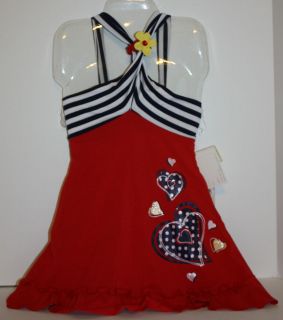 Sweet Heart Rose for Dollie & Me Red White Blue Convertible Halter 