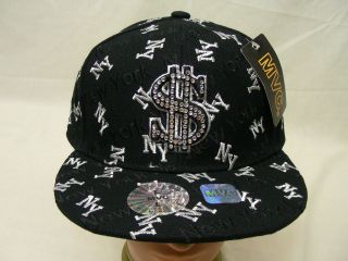NEW YORK   CASH MONEY   EMBROIDERED   FITTED L SIZE   MVC BALL CAP HAT 