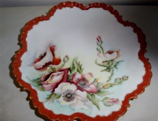 Vintage Rosenthal Hand Painted Plate Scalloped Edges Bavarian China 