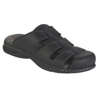 NEW  Mens Georgetown Dr. Scholls Black Leather Sandals   #35958
