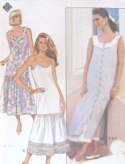 Vintage 80s Misses Dress Sewing Pattern Dirndl Skirt Hemline Tucks 
