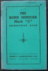 BOND MINICAR Mk C INSTRUCTION BOOK DRIVERS MANUAL MICRO