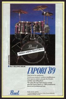 Pearl Drums Export Series very small paper press advert from England 