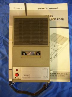  ROEBUCK vintage CASSETTE RECORDER player w manual
