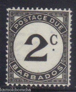 Barbados 1953 2c Black Postage Due SG #D5 SC #J5 MNH Cat £6.50.