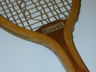 Rev O Noc Sterling Vintage Tennis Racquet   c1910   Old Gut Strings 