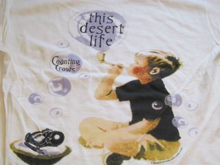Counting Crows White NEW Size XL T Shirt Adam Duritz This Desert Life