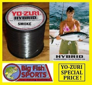 YO ZURI HYBRID Fluorocarbon Fishing Line 30lb/600yd SMOKE COLOR NEW