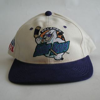 New IHL Orlando Solar Bears Rare Vintage Snapback Hat Cap 1990s white 