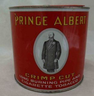 Vintage Prince Albert Round Tobacco Can w/Opener Tab 2 of 2