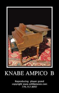 Newly listed RARE AMPICO B ART CASE KNABE 54 SELF PLAYER REPRODUCING 