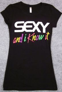   AND I KNOW IT T shirt Party Rock Redfoo & SkyBlu Tee Electric Pop New