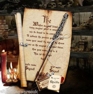  style witches wand+Free mini Hogwarts Express ticket and spell list