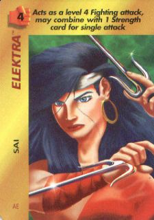 Marvel Overpower Original Elektra Sai X3   NrMint Mint Condition