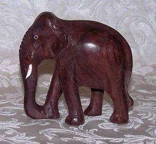 Indian Elephant Rosewood Wooden Figurine 4,5” India