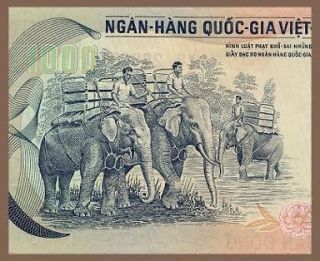   Banknote SOUTH VIETNAM 1972   Pack ELEPHANTS   Palace   Pick 34   UNC