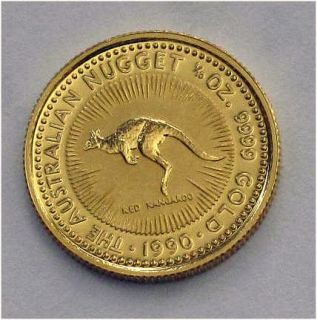 AUSTRALIA GOLD $15 DOLLARS GOLD NUGGET 1/10 OZ BU