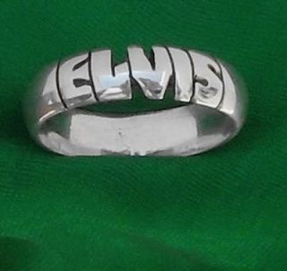ELVIS PRESLEY,sterli​ng silver ring band ANY SIZE