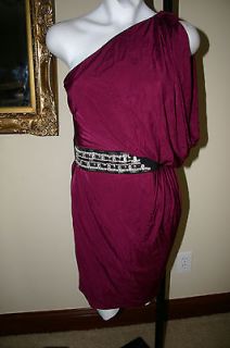 VICTORIAS SECRET zipper embellished one shoulder dress s